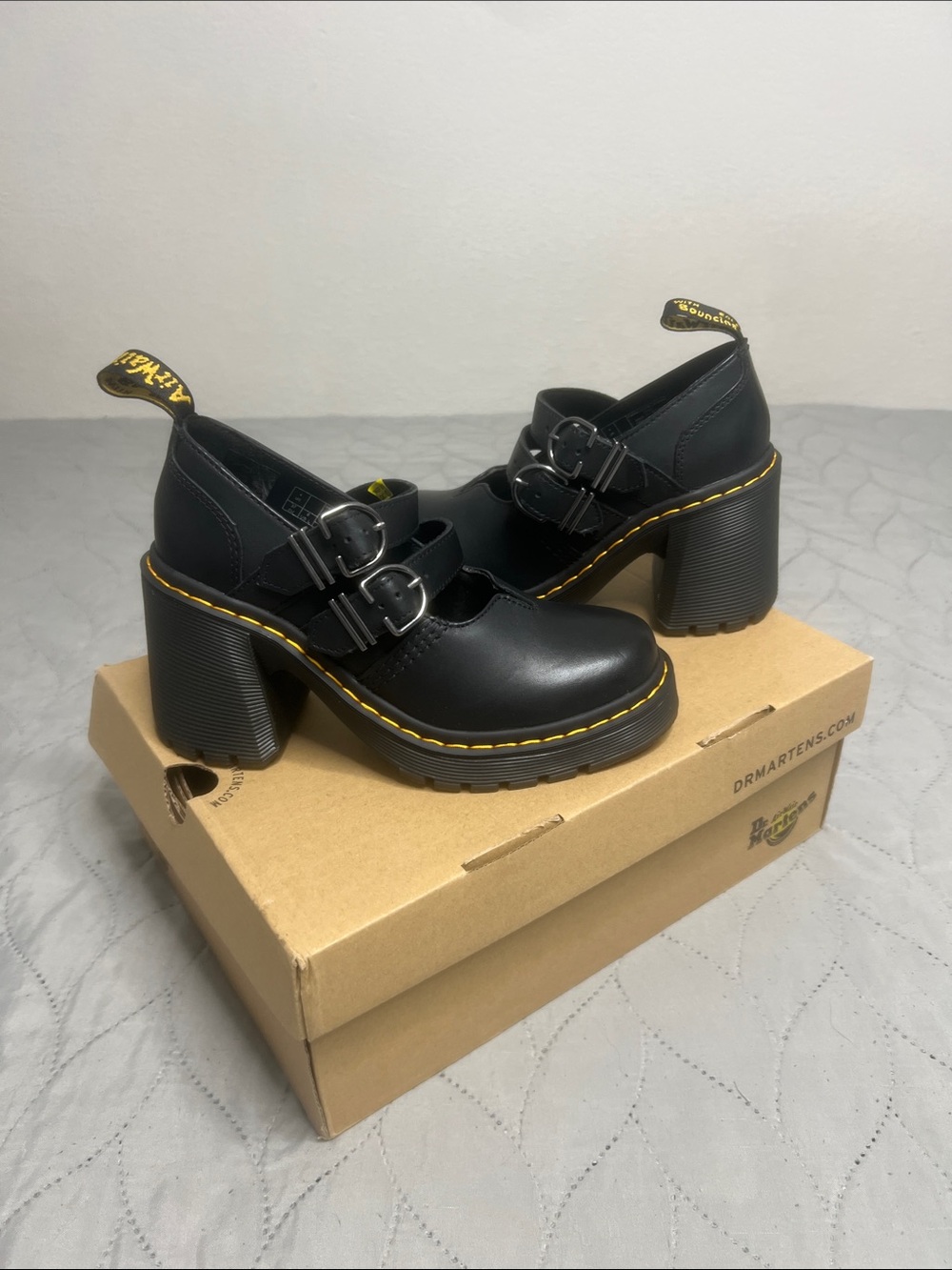 EVIEE SENDAL LEATHER HEELED MARY JANE SHOES
